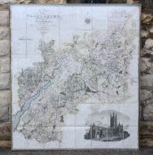 C & J Greenwood 1824 Large Scale Survey County Map of Gloucestershire