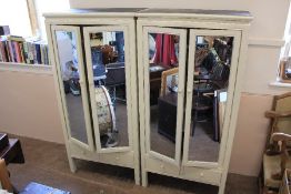 A Pair of Matching White Painted Wardrobes