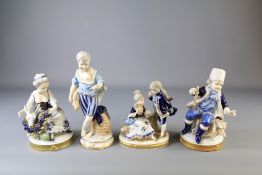 A Set of Four Unterweissbach Porcelain Figures