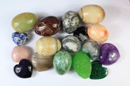 A Collection of Polished Marble/Stone Eggs