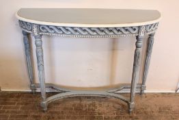 A Half Moon Console Table