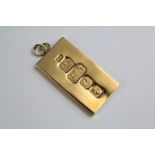 A 9ct Gold Ingot