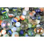 A Box of Vintage Glass Marbles