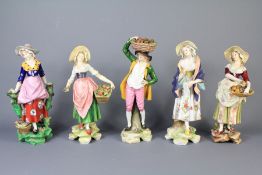 A Collection of Volkstedt and Continental Figurines