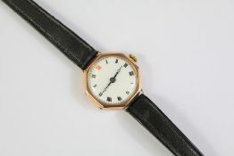 A Ladies 9ct Rose Gold Swiss Wrist Watch