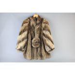 A Ladies Vintage Raccoon Short Jacket