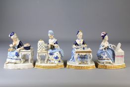 A Set of Four Unterweisbach Porcelain Figurines