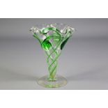 A Victorian Fluted Glass Vase