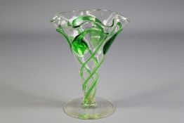 A Victorian Fluted Glass Vase