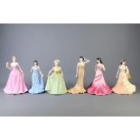 A Collection of Coalport Porcelain Lady Figurines