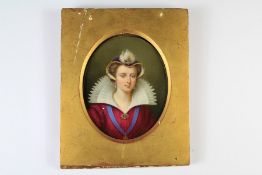 A 19th Century Portrait Miniature on Porcelain