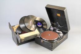 His Masters Voice Portable Gramophone