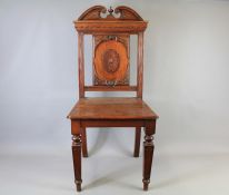 Two Mahogany Hall Chairs