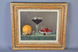 James Noble British (1919-1989) Still Life in Fruit and Wine