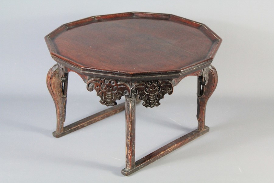 A Chinese Hardwood Octagonal Table - Image 2 of 2