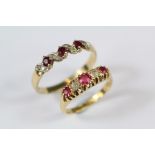 An Antique 18ct Yellow Gold Diamond and Ruby Ring