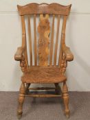 A Burr Oak Windsor Chair