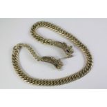 A Chinese White Metal Necklace
