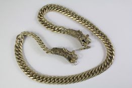 A Chinese White Metal Necklace