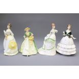 A Collection of Royal Worcester Porcelain Lady Figurines