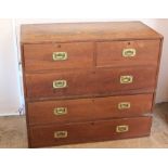 An Antique Campaign Chest of Drawers