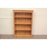 A Pine Three Shelf Book Case Unit