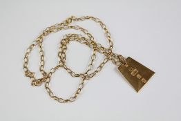 A 9ct Gold Pendant and Chain