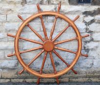 A Bespoke Hand-Crafted Hardwood Yacht Wheel