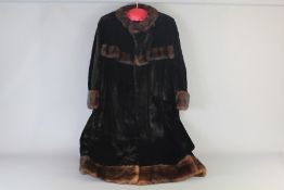 A Vintage Sheared Black Mink Coat