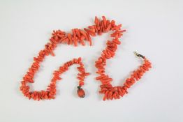 An Antique Natural Red-Coral Necklace