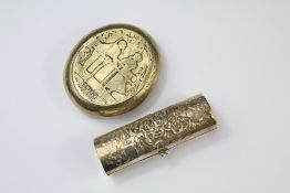 A Danish Silver Barrel Trinket Box