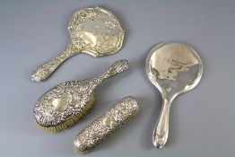 A Silver Dressing Table Set