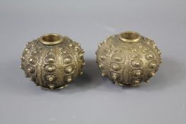 A Pair of Brass Candle Holders