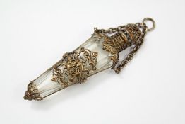 An Antique French Rock Crystal Scent Bottle