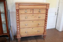 A Large Vintage Pine Chest of Drawers