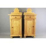 A Pair of Antique Dutch Pine Pot Cupboards