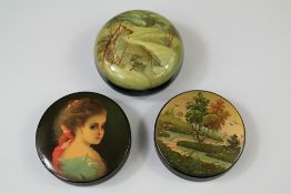 20th Century Hand Painted Russian Boxes
