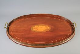 An Edwardian Oval Butler's Tray
