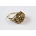 A Vintage Baroque 9ct Gold Ring