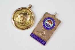 9ct Gold Cycling Medallions