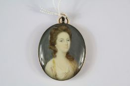 Francis Sykes (British, Fl. C 1746-1763) Oval Portrait Miniature