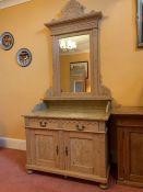 An Antique Dutch Pine Marble-Topped Washstand