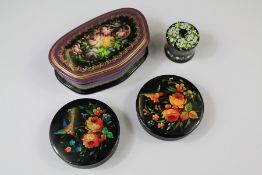 20th Century Hand Painted Russian Boxes