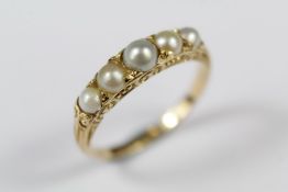An Antique 18ct Yellow Gold Pearl Ring