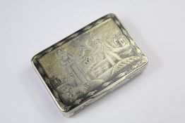 A 19th Century Silver Niello-Work Snuff Box