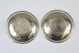 Two Silver Pin Dishes