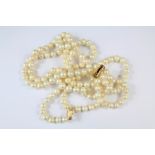 A Three-Strand Cultured Pearl Necklace