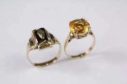 A 9ct Yellow Gold Citrine Ring