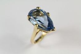 A Continental 14ct Yellow Gold and Topaz Ring