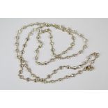 A 14 ct Gold White Stone Necklace